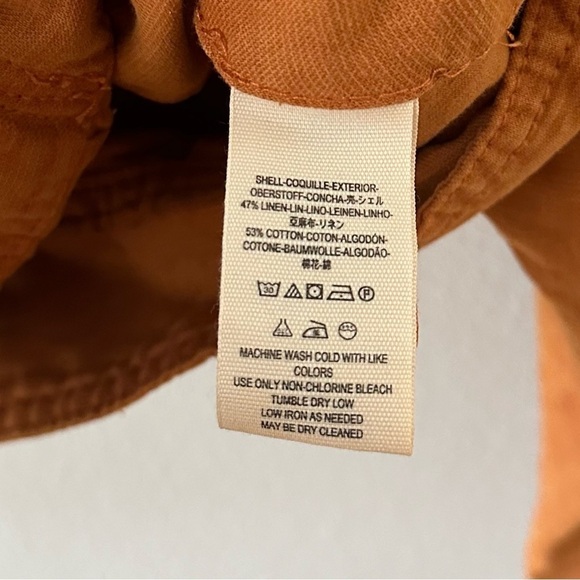 free people poet puff sleeve linen blend full zip bomber jacket - Picture 8 of 8